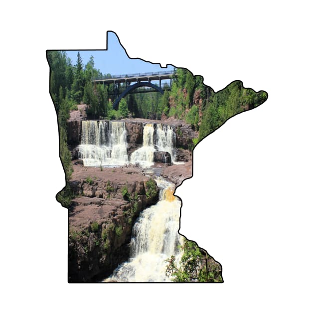 Minnesota State Outline (Gooseberry Falls State Park) by gorff