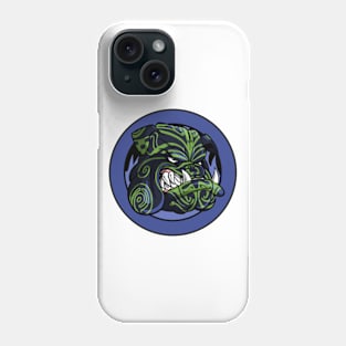 Francky the Bulldog in Maori warrior mode Phone Case