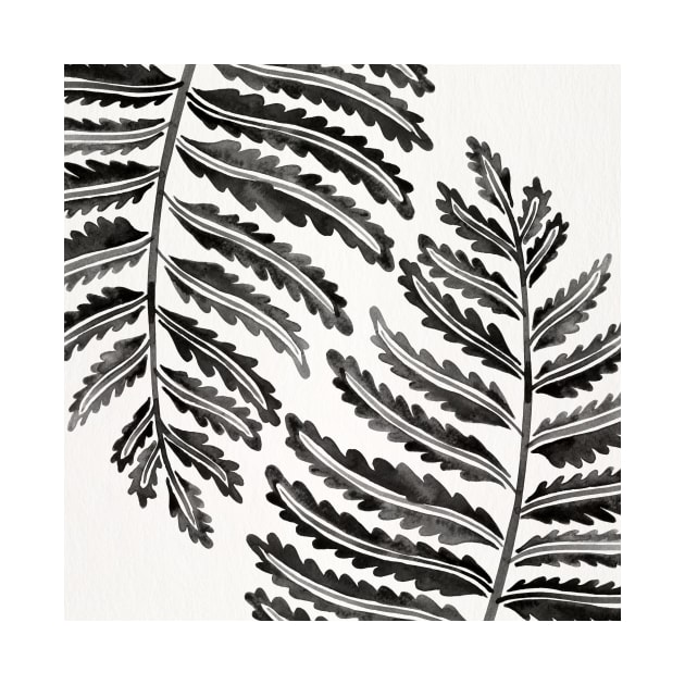 fern leaf black by CatCoq