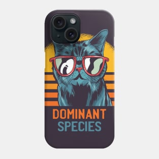 funny cat – Dominant species (dark) Phone Case