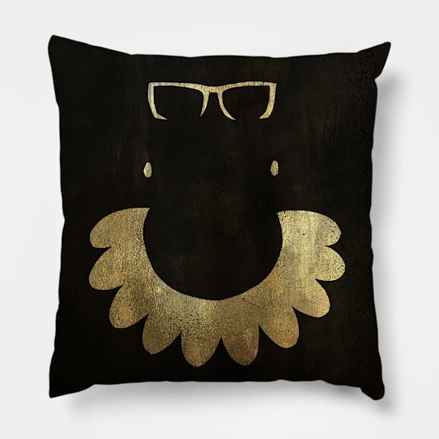 RBG RUTH BADER GINSBURG poster Pillow by GalleryArtField