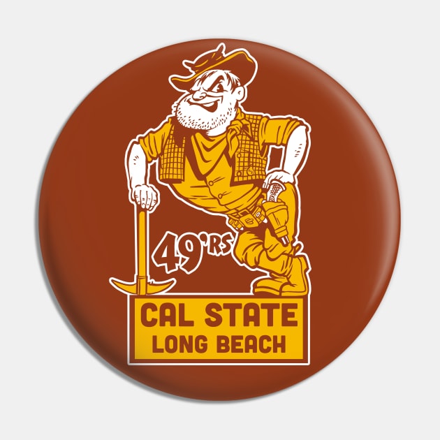 Osprey Tees LLC Vintage Cal State Long Beach 49er Mascot Pin