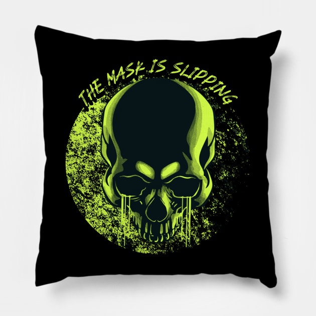 The Mask Is Slipping Graphic Pillow by CTJFDesigns