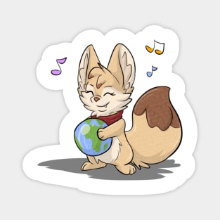 Fennec Fox with Earth Magnet