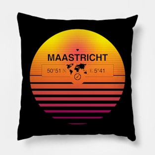 Maastricht, Limburg (nether Retro Sunset Pillow