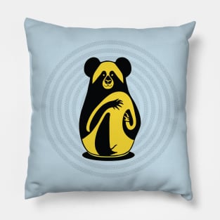 Cute Panda Monk with high energy Pillow