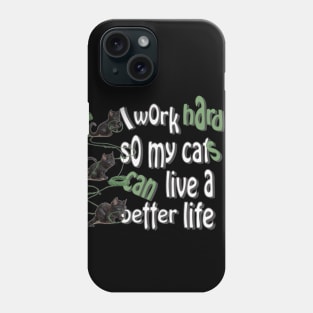 Cats playing with balls of yarn Funny T-shirt 04 Phone Case