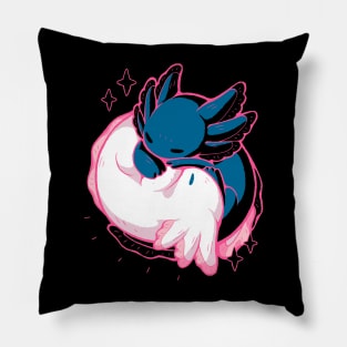 Axolotl Yin Yang Pillow