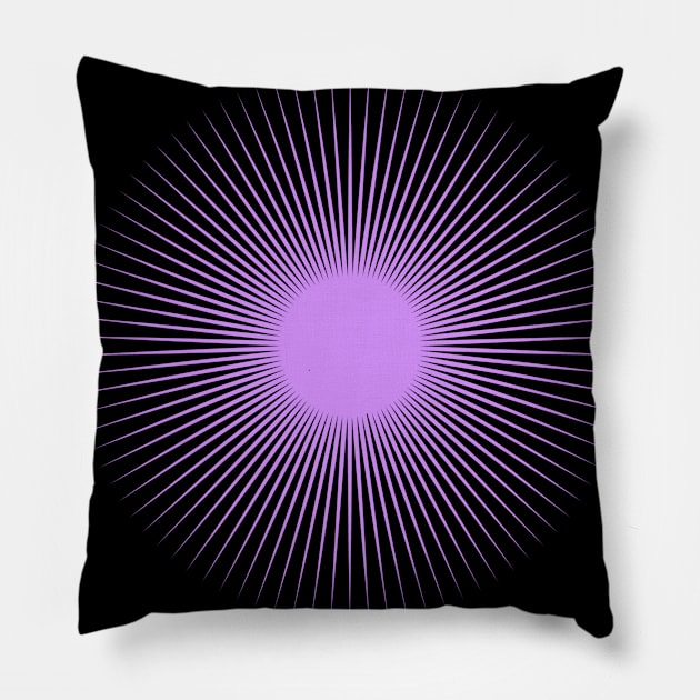 Purple Starburst Design Pillow by Rengaw Designs