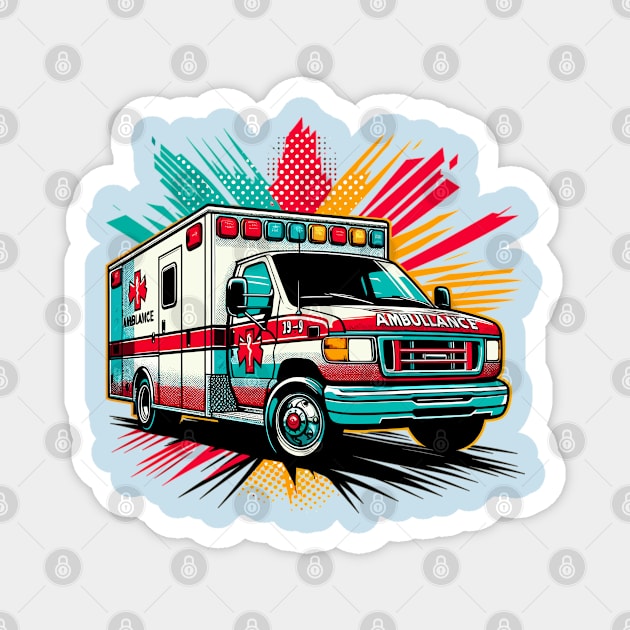 Ambulance Magnet by Vehicles-Art