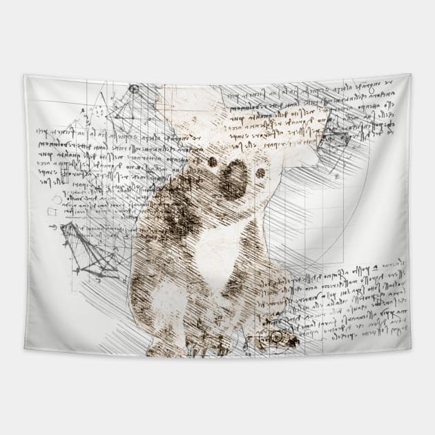 Koala Sketch Tapestry by Shirtsy