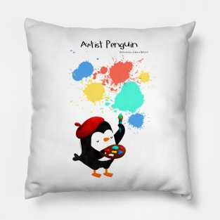 Artist Penguin Pillow