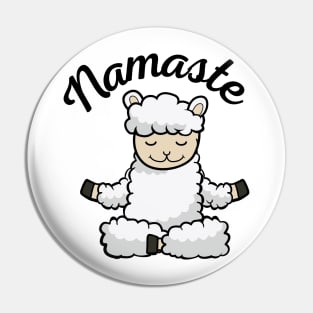 Namaste Meditating Sheep Pin