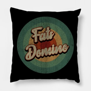 Circle Retro Vintage Fats Domino Pillow