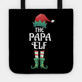 The Papa Elf Christmas Matching Pajama Family Party Gift Tote