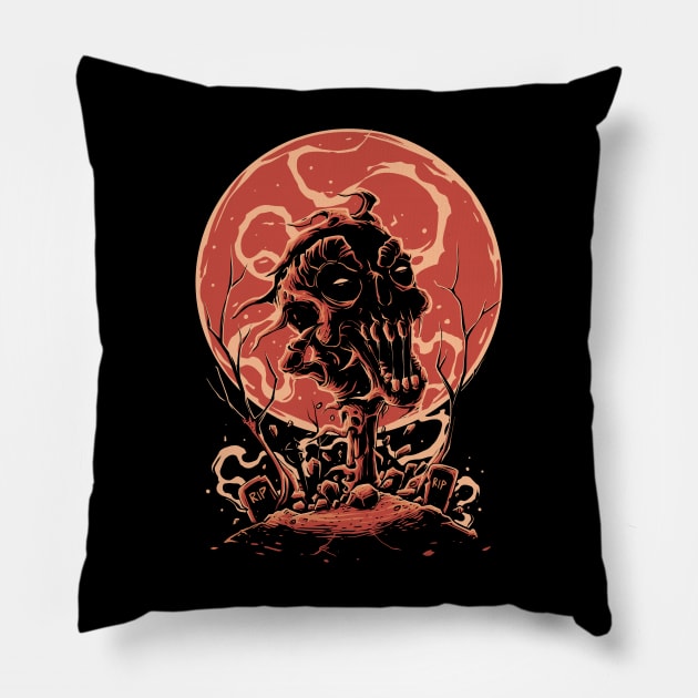 helloween Moon Pillow by KANDIM'S Studio