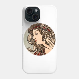 Vintage woman portrat Phone Case