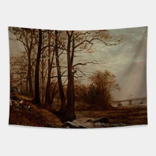 Near McComb's Dam, Harlem, New York by David Johnson Tapestry