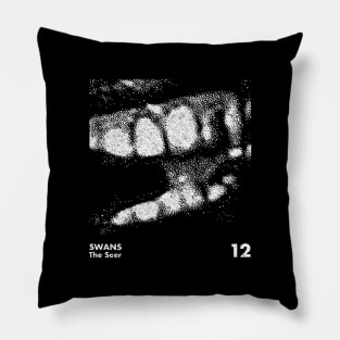 Swans / Minimalist Graphic Artwork Design Pillow