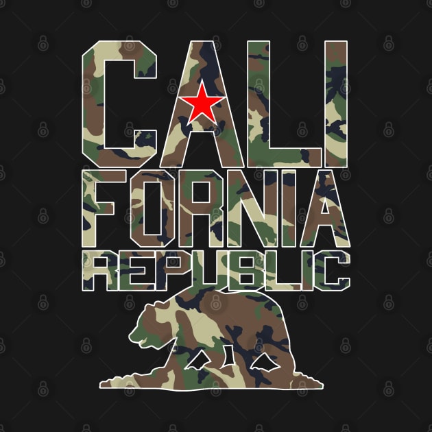 California Republic (camo bear style) by robotface