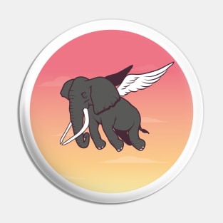 Flying Elephant Pin