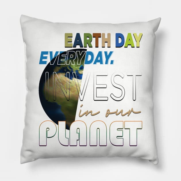 Earth Day is a yearly occasion on April 22 to show support for natural security. First held on April 22, 1970. Pillow by TeeText