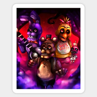 fnaf 1 crew Sticker for Sale by scoobsmcdoobs