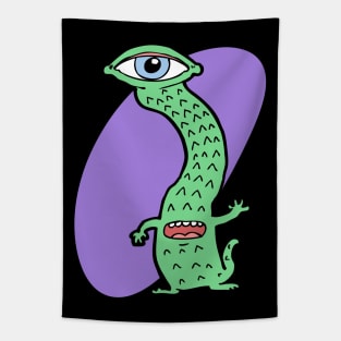 Alien Art | Goofy Retro 90s UFO Design Tapestry