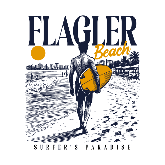 Vintage Surfing Flagler Beach, Florida // Retro Surfer Sketch // Surfer's Paradise by Now Boarding