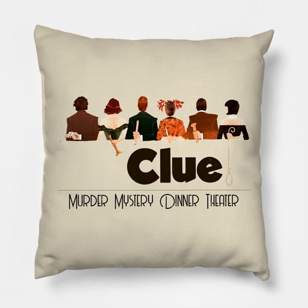 Murder Mystery dinner Theater Pillow by alea crew