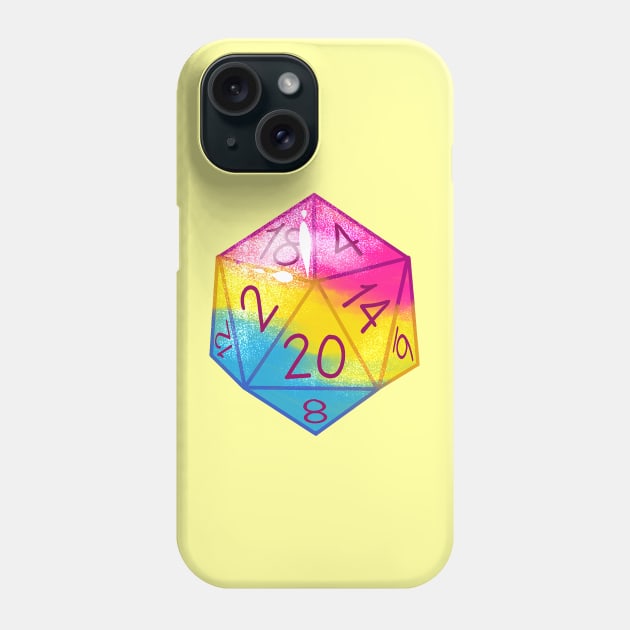 Pan Pride D20 Dice Phone Case by theoneKierce