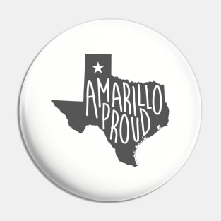 Amarillo Proud (Gray Ink) Pin