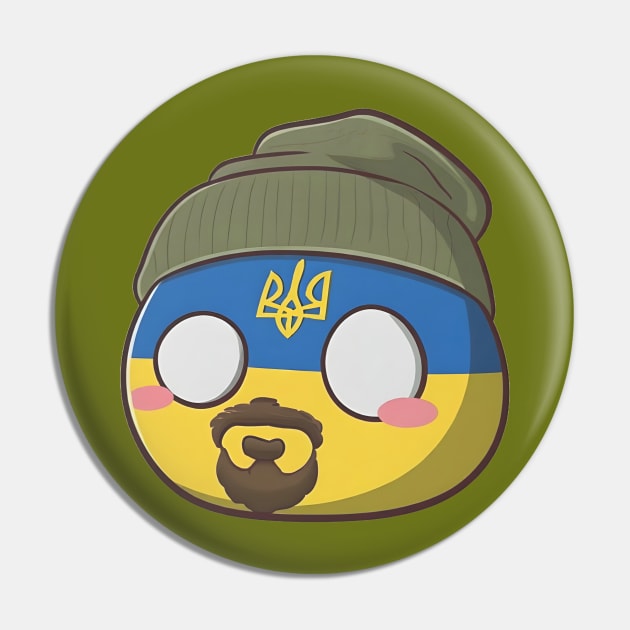 Ukraineball Countryball Budanov Polandball Pin by Polandball World