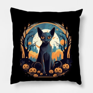 Oriental Shorthair Cat Halloween, Cat Lover Pillow