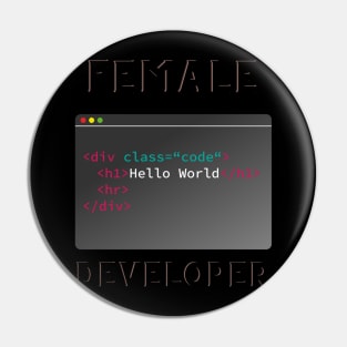 Female developer Pin