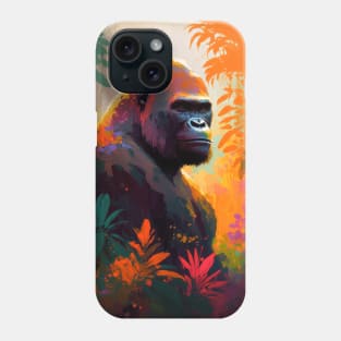 Gorilla Ape Animal Portrait Painting Wildlife Outdoors Adventure Phone Case