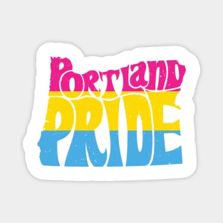 Portland Pride Festival Oregon Silhouette  - Pan Sexual - Vintage Magnet