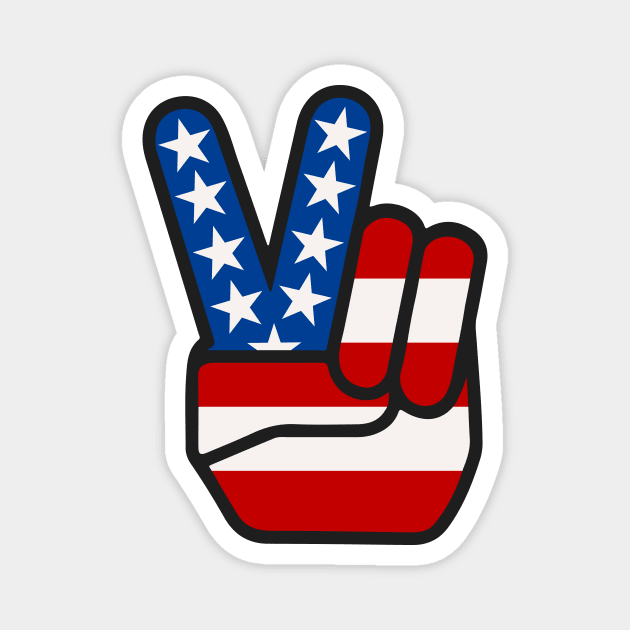 Stars and Stripes Peace Sign Magnet by n23tees