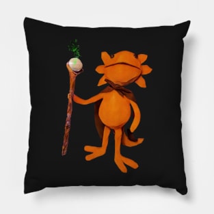 Magical axolotl with his wand Pillow