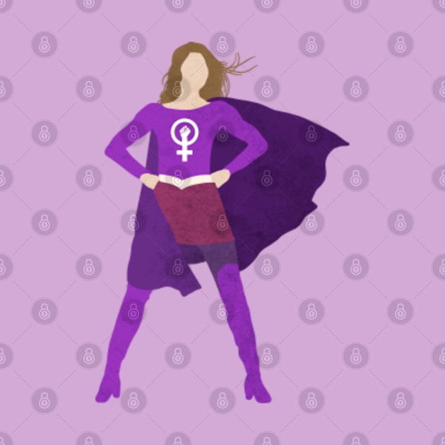 Super Woman in purple by TinusCartoons