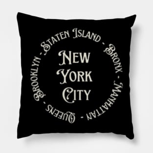 New York City Boroughs Pillow