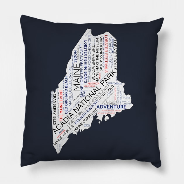 Maine's Coastal Beauty Pillow by Place Heritages