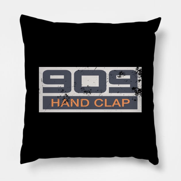 TR-909 Retro Vintage Drum Machine Hand Clap Pillow by melostore