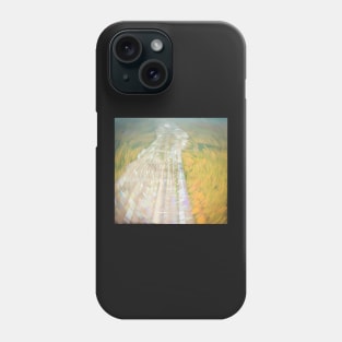 Abstract aerial view of autumn forest and railway depot Phone Case