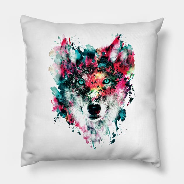 Wolf Pillow by rizapeker