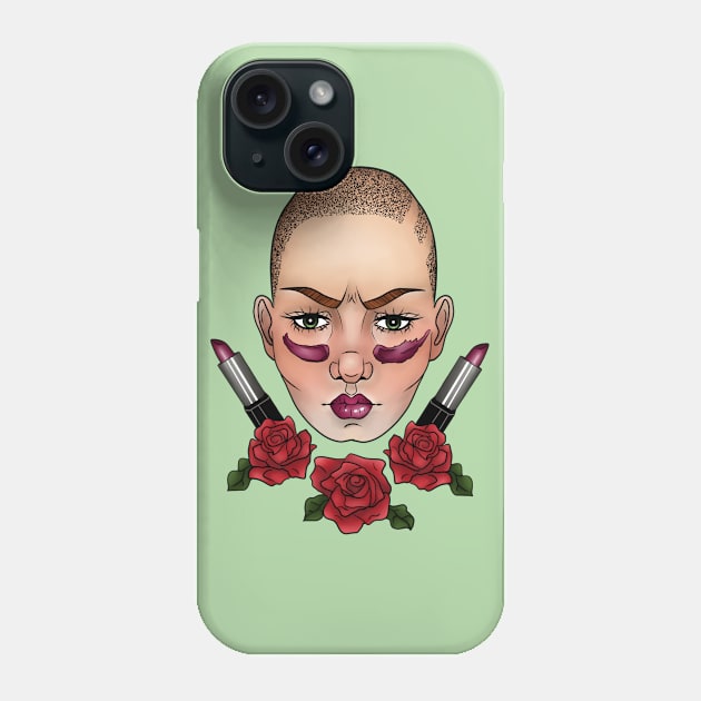 "Warpaint" Original Tattoo Style Art Phone Case by JanieDrawsThings