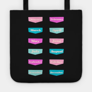 Back to School Teal and Fuchsia Gradient Month Tote