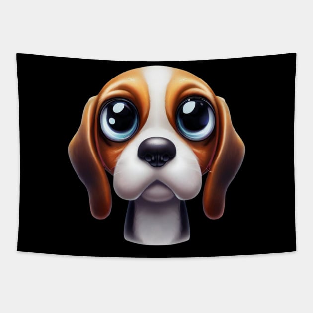 Pawsitivity Beagle Tapestry by Art By Mojo