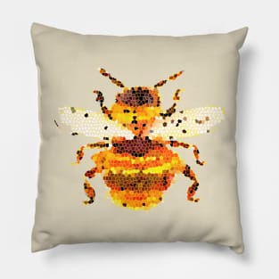 Mosaic Bumble Bee Pillow