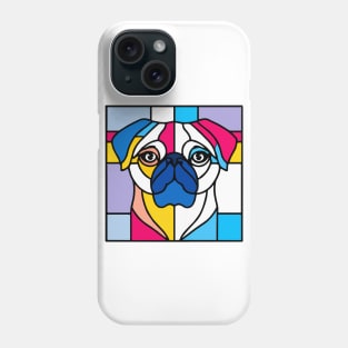 Pug Pop Art Portrait Dog Owner Vintage Funny Pug Phone Case